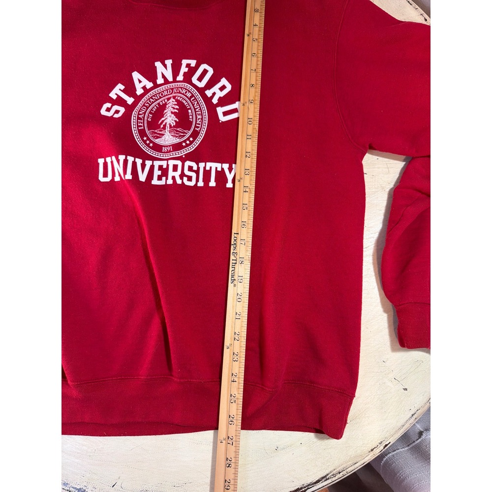 Champion Stanford University Sweatshirt Mens Medium Red Graphic Pullover College - Picture 5 of 6